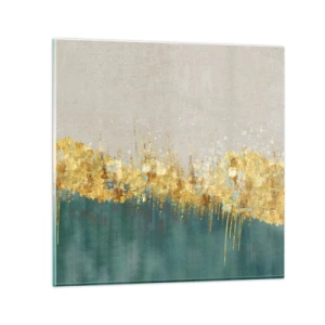 Glass picture - Golden Border - 50x50 cm