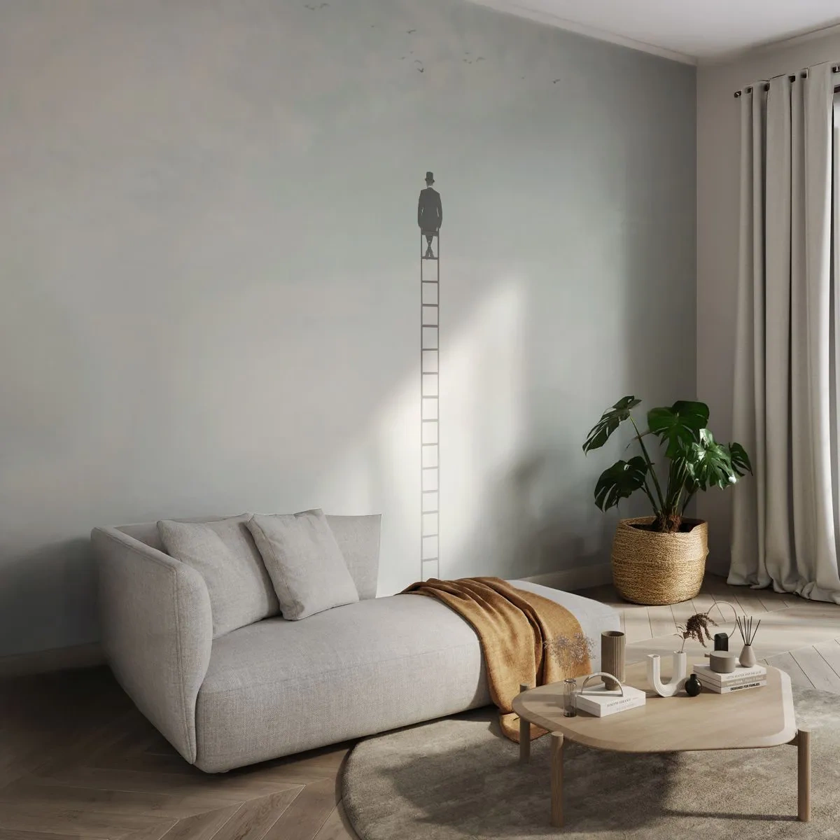 Custom Wallpaper Standard Eco - Rise above It - Abstraction, Man, Piece