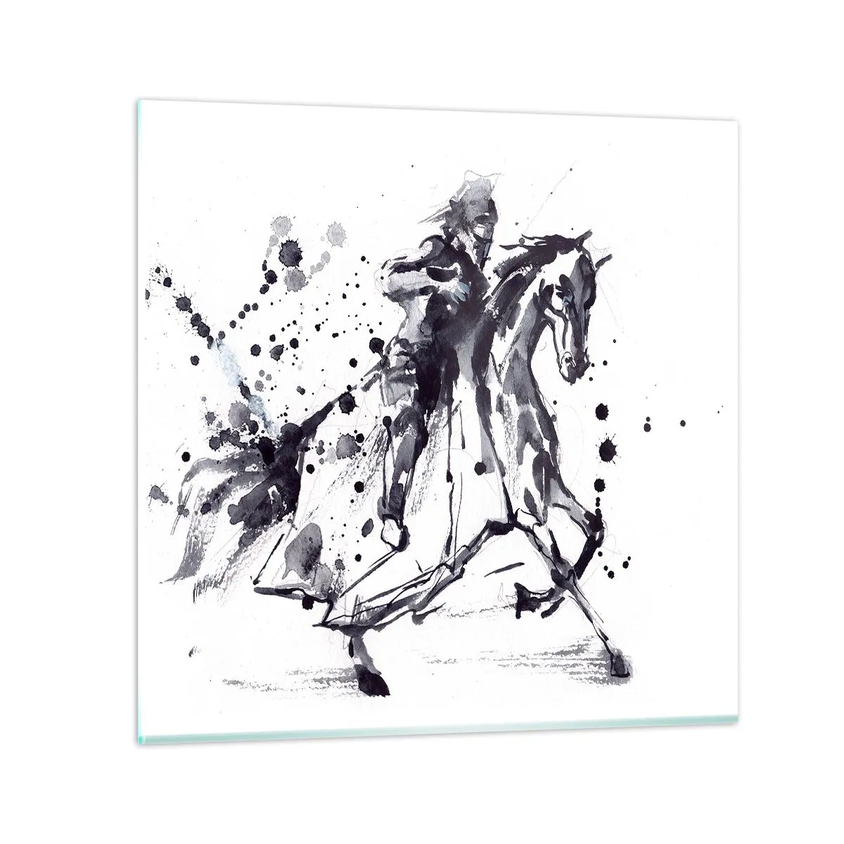 Glass picture - Black Knight - 60x60 cm