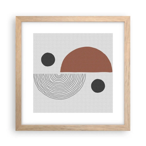Poster in light oak frame - Perfection of a Wheel - 30x30 cm