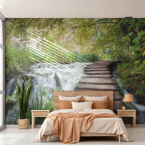 Photo Wallpaper Standard Eco - Not Such Quiet Water - Landscape, Croatia, Nature - 300x210 cm