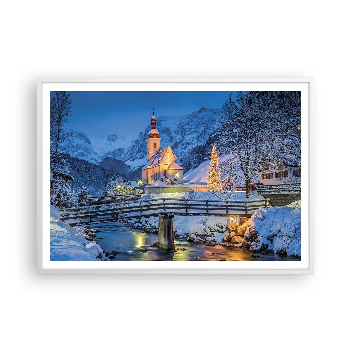 Poster in white frmae - Spirit of Christmas - 100x70 cm