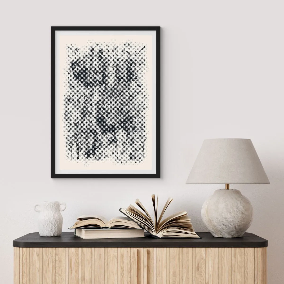Poster in black frame - Foggy Composition - 30x40 cm