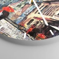 Clock face with lines