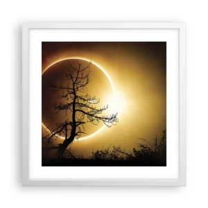 Poster in white frmae - Total Eclipse - 40x40 cm