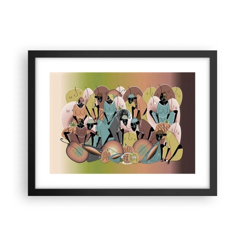 Poster in black frame - Big Holiday Is Coming - 40x30 cm