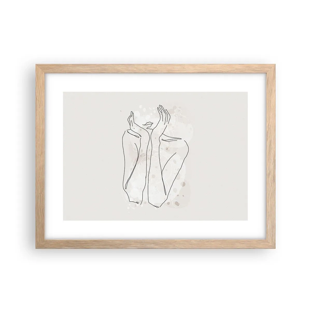 Poster in light oak frame - Dreamful Moment - 40x30 cm
