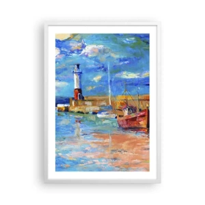 Poster in white frmae - Afternoon in a Rainbow Bay - 50x70 cm