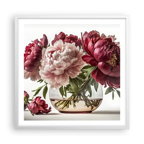 Poster in white frmae - In Full Bloom of Beauty - 60x60 cm