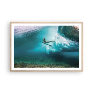 Poster in light oak frame - Undewater World - 91x61 cm
