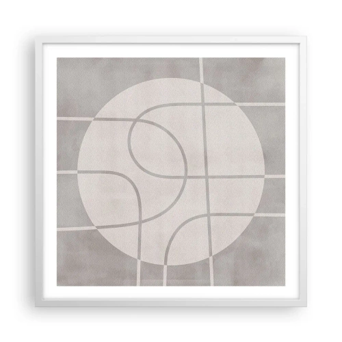 Poster in white frmae - Circular and Straight - 60x60 cm
