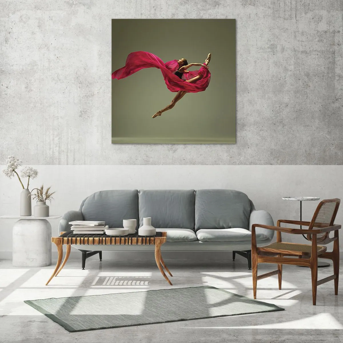 Glass picture - Dancing Flame - 40x40 cm