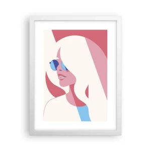 Poster in white frmae - She Was a Blonde Girl… - 30x40 cm