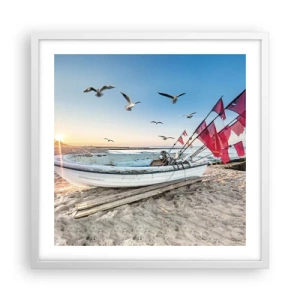 Poster in white frmae - Deserved Rest - 50x50 cm