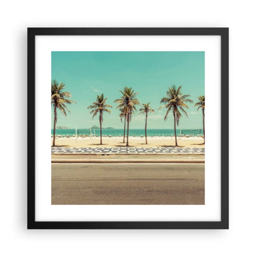 Poster in black frame - By the Beach - 40x40 cm