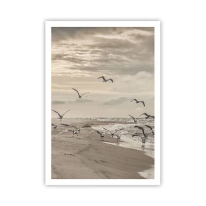 Poster - Sound of the Sea, Singing of the Birds - 70x100 cm