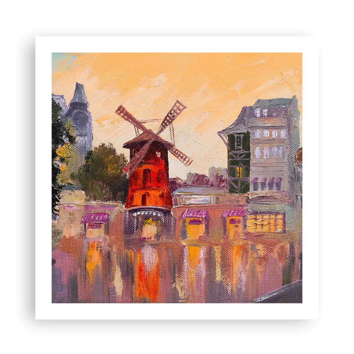 Poster - Icons of Paris - Moulin Rouge - 60x60 cm