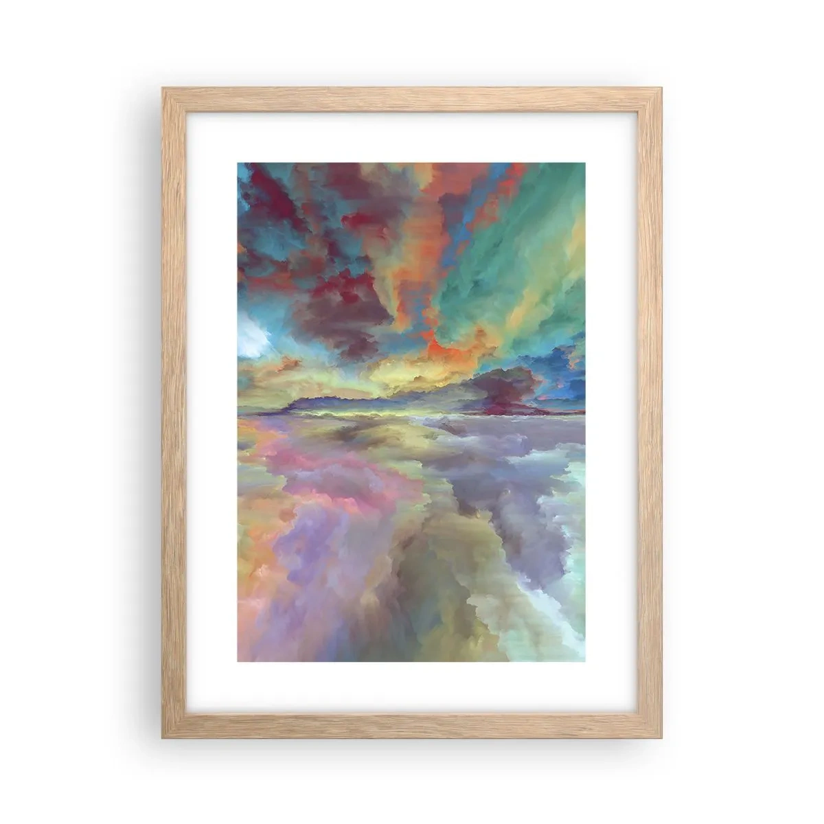 Poster in light oak frame - Two Skies - 30x40 cm