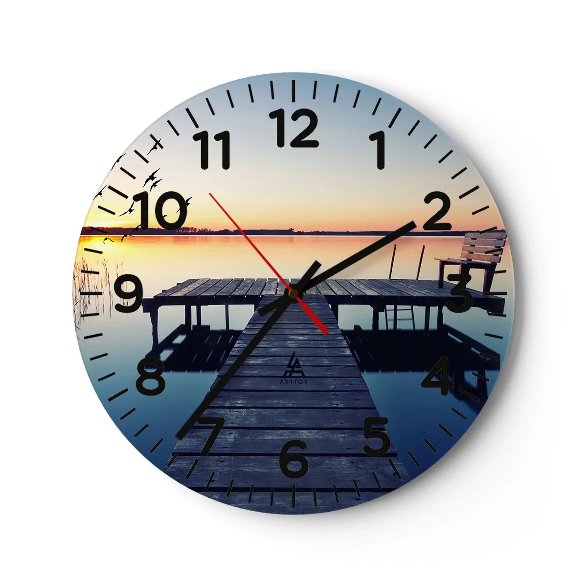Wall clock - Clock on glass - It Was a Good Day - 30x30 cm
