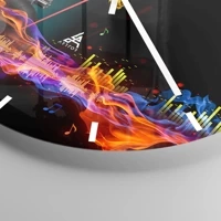 Clock face with lines