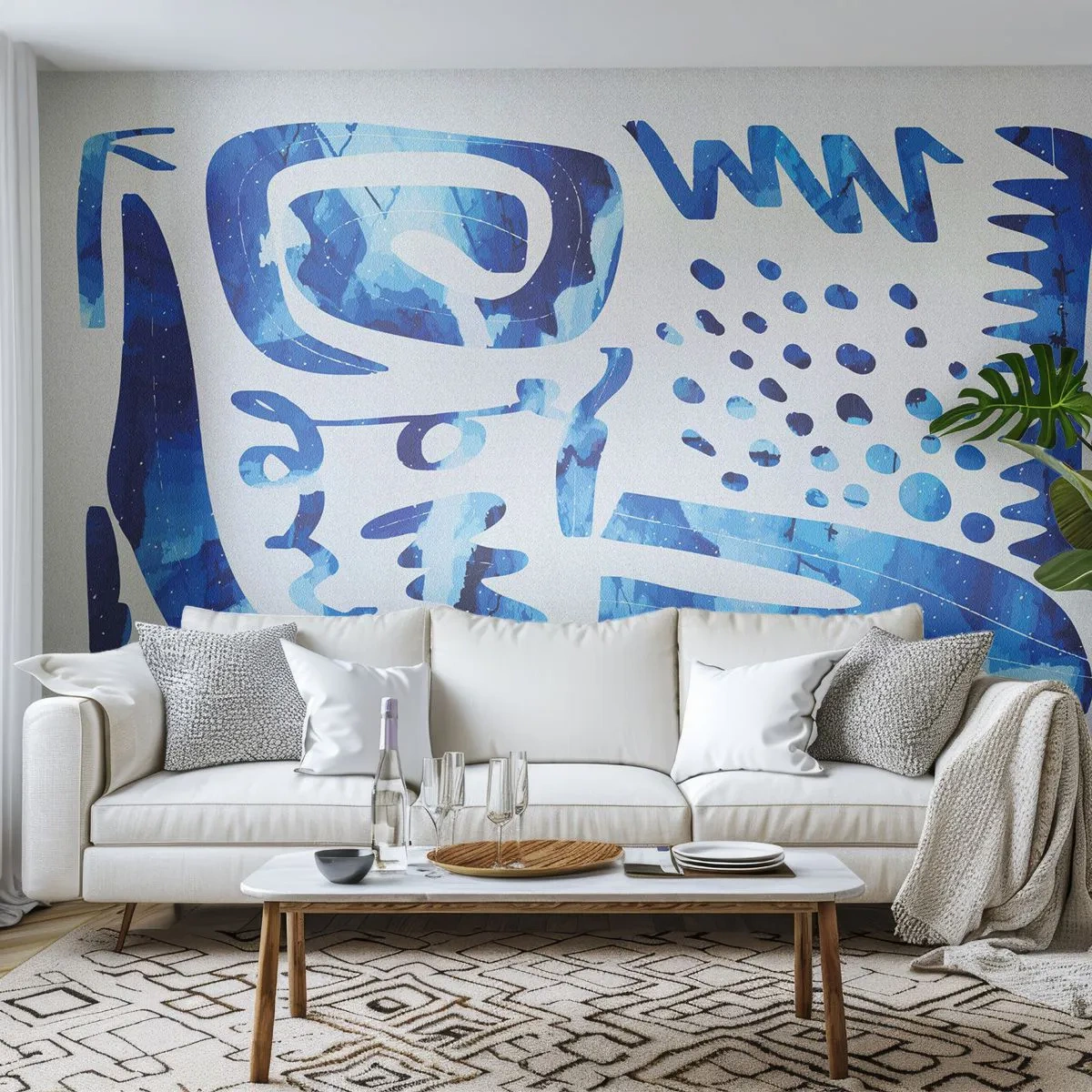 Self-Adhesive Photo Wallpaper Deluxe Sticker - Return to the Roots - Boho, Abstraction, Minimalistic - 350x256 cm