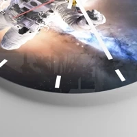 Clock face with lines