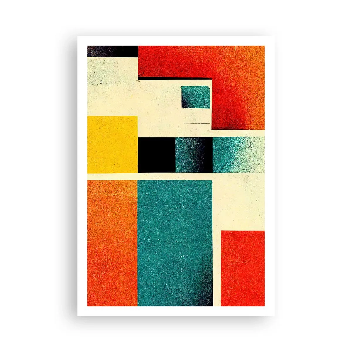 Poster - Geometric Abstract - Good Energy - 70x100 cm