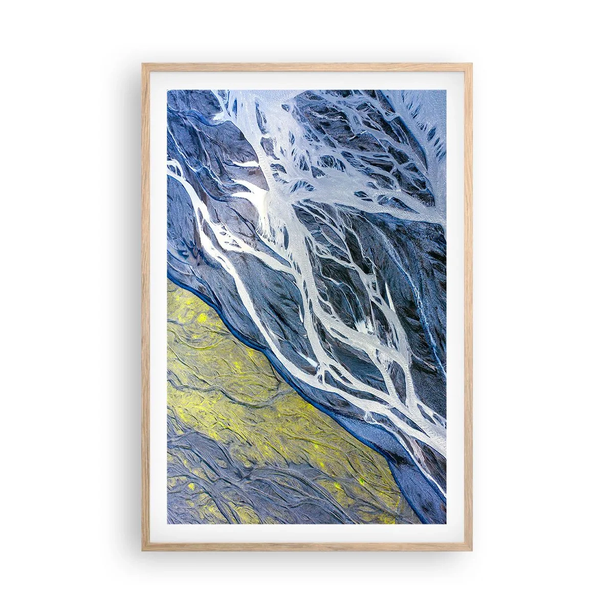 Poster in light oak frame - Cave Paintings of Nature - 61x91 cm