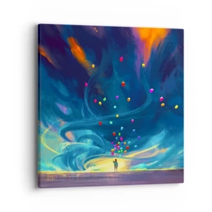 Canvas picture - On Blue Wind - 40x40 cm