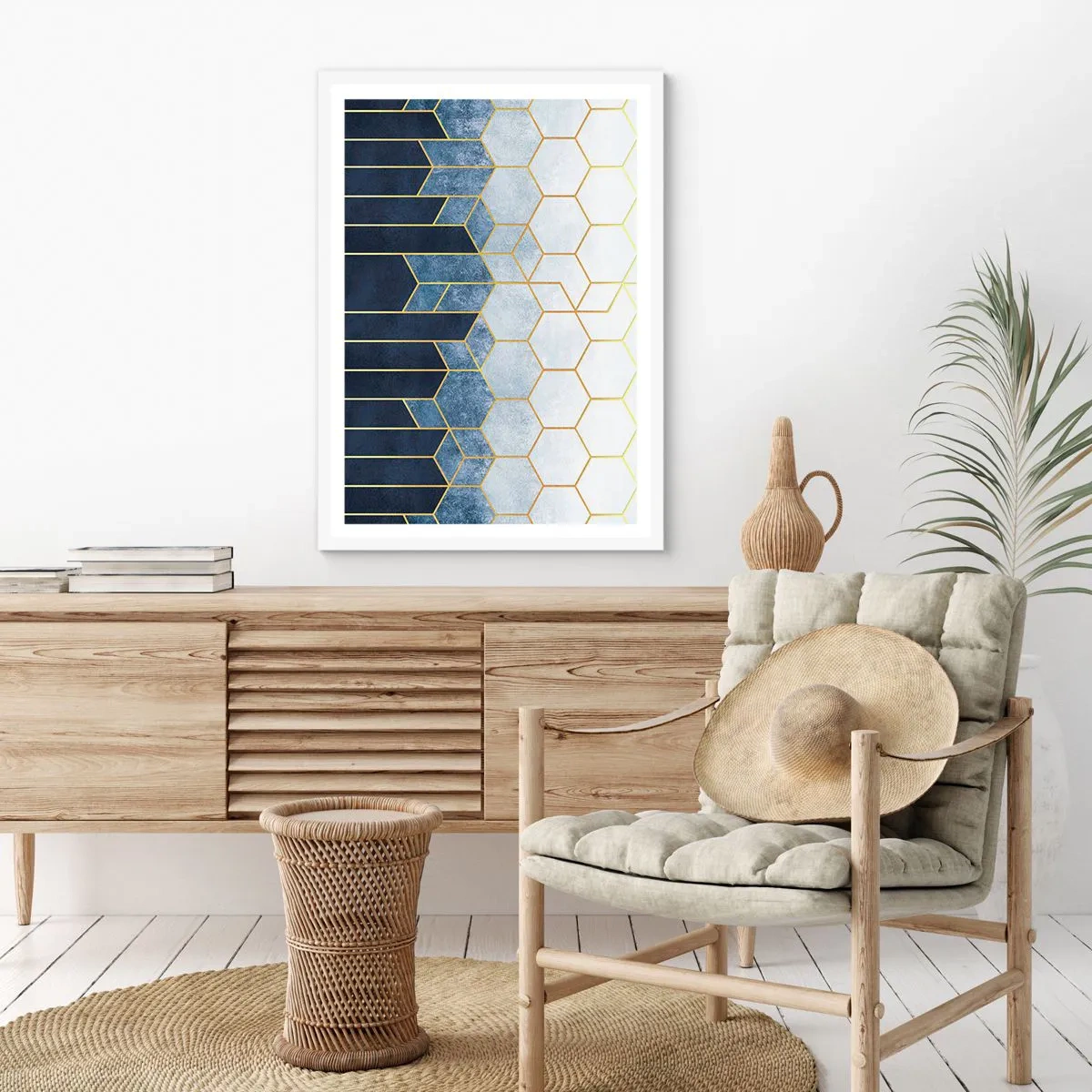 Poster in white frmae - Composition in Syncopated Rhythm - 70x100 cm