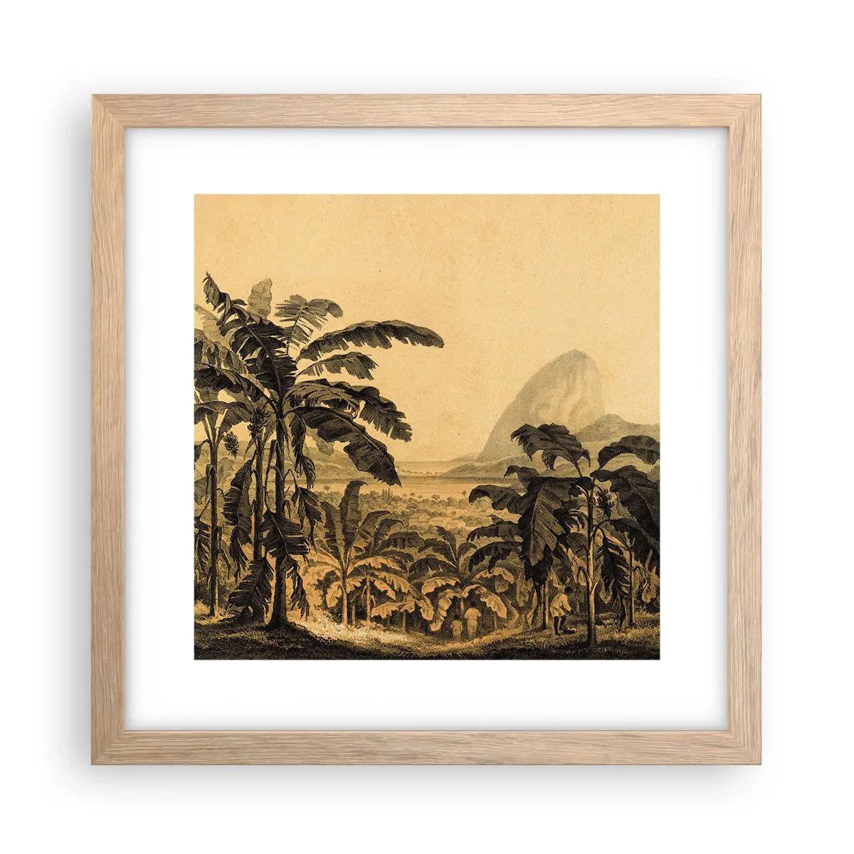 Poster in light oak frame - In Colonial Character - 30x30 cm