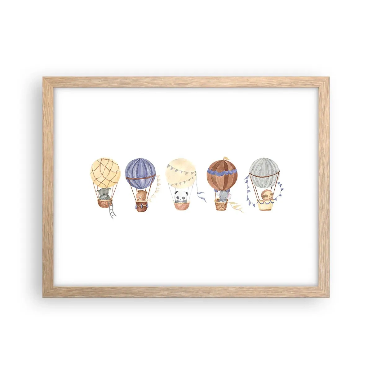Poster in light oak frame - Friends in Travel - 40x30 cm