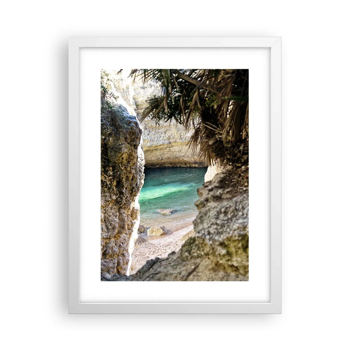Poster in white frmae - Turquoise Bay - 30x40 cm