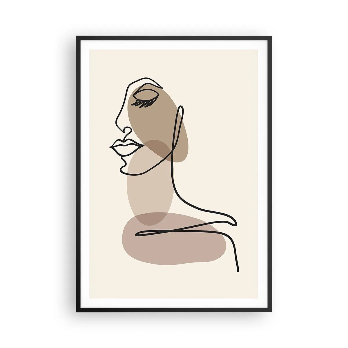 Poster in black frame - Certain Line of Beauty - 70x100 cm