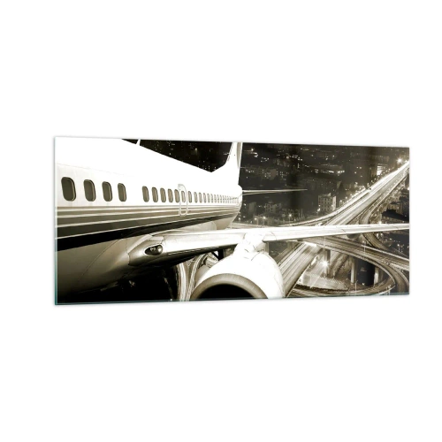 Glass picture - Flying into the Night - 100x40 cm