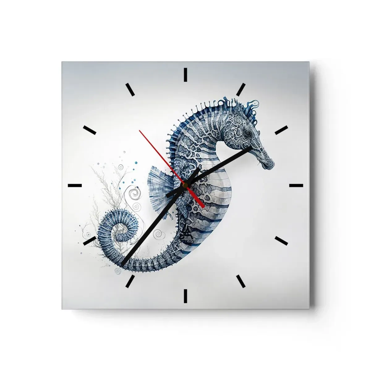 Wall clock - Clock on glass - Subtle Joke of Nature - 30x30 cm