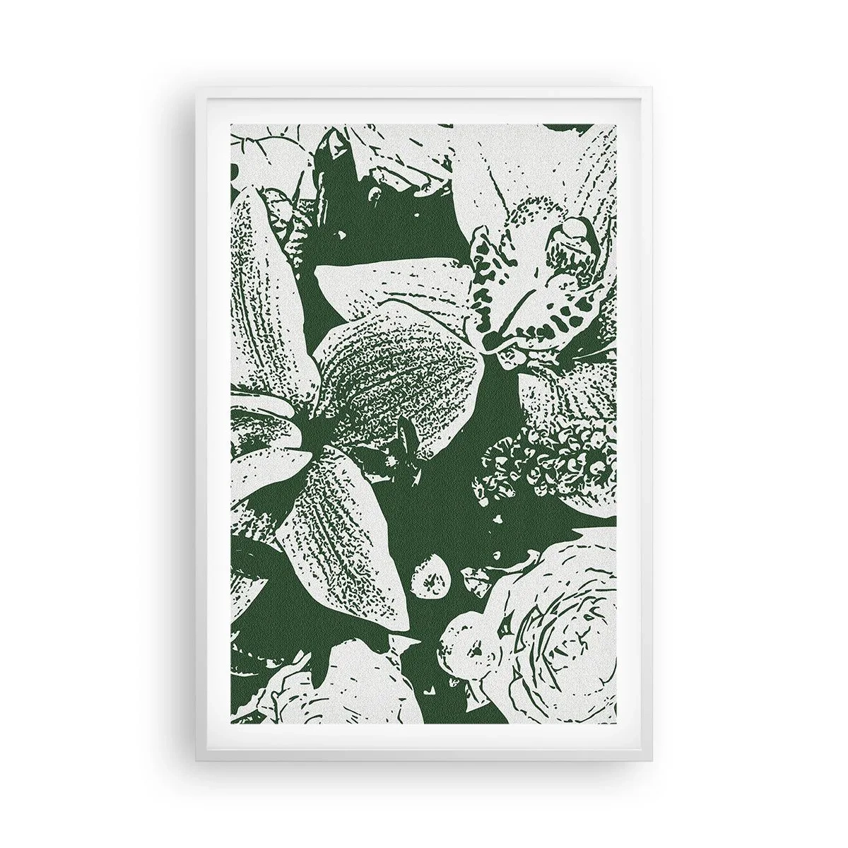 Poster in white frmae - Bouquet - Green World - 61x91 cm