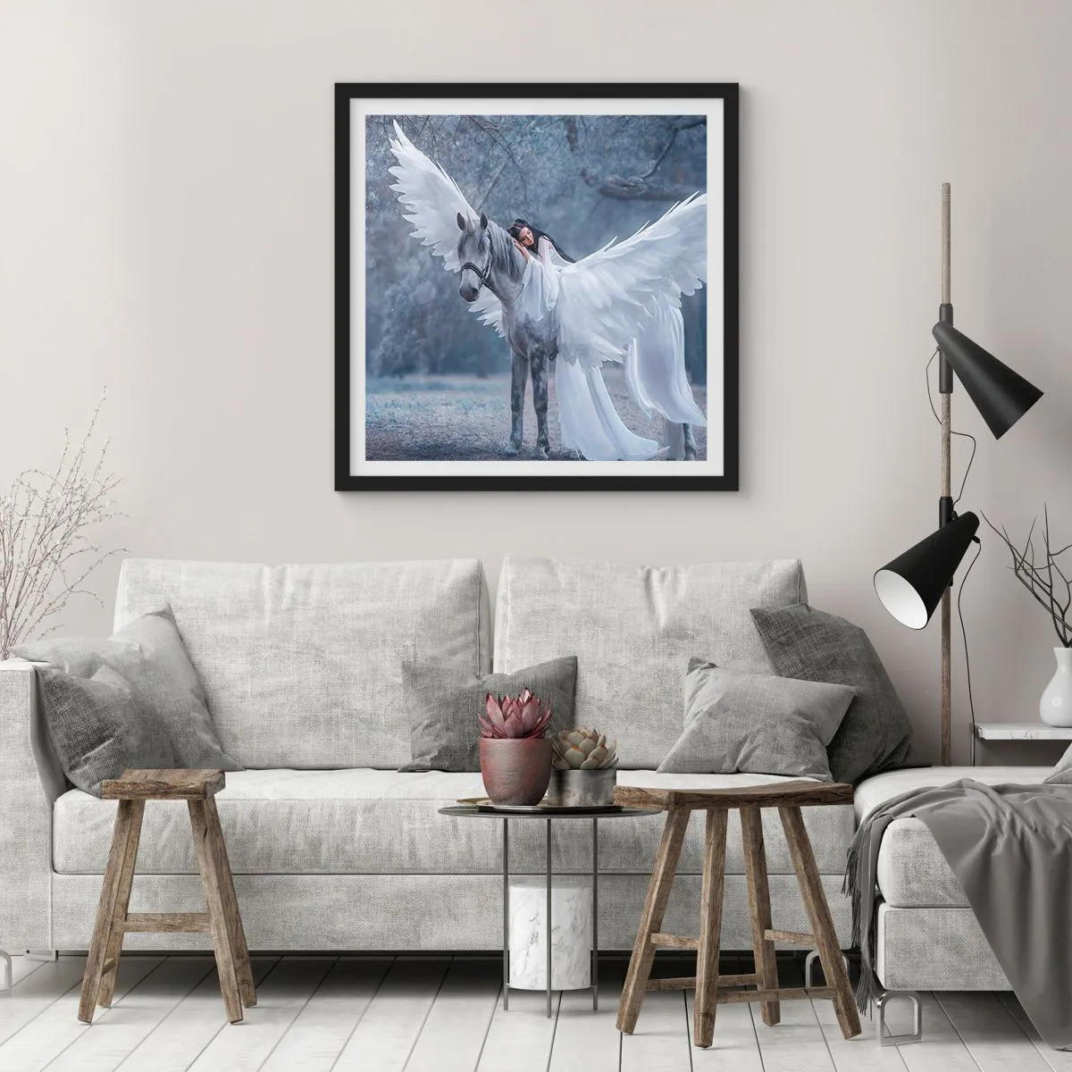 Poster in black frame - Inspired Moment - 40x40 cm