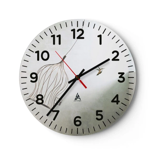 Wall clock - Clock on glass - In His Element - 40x40 cm