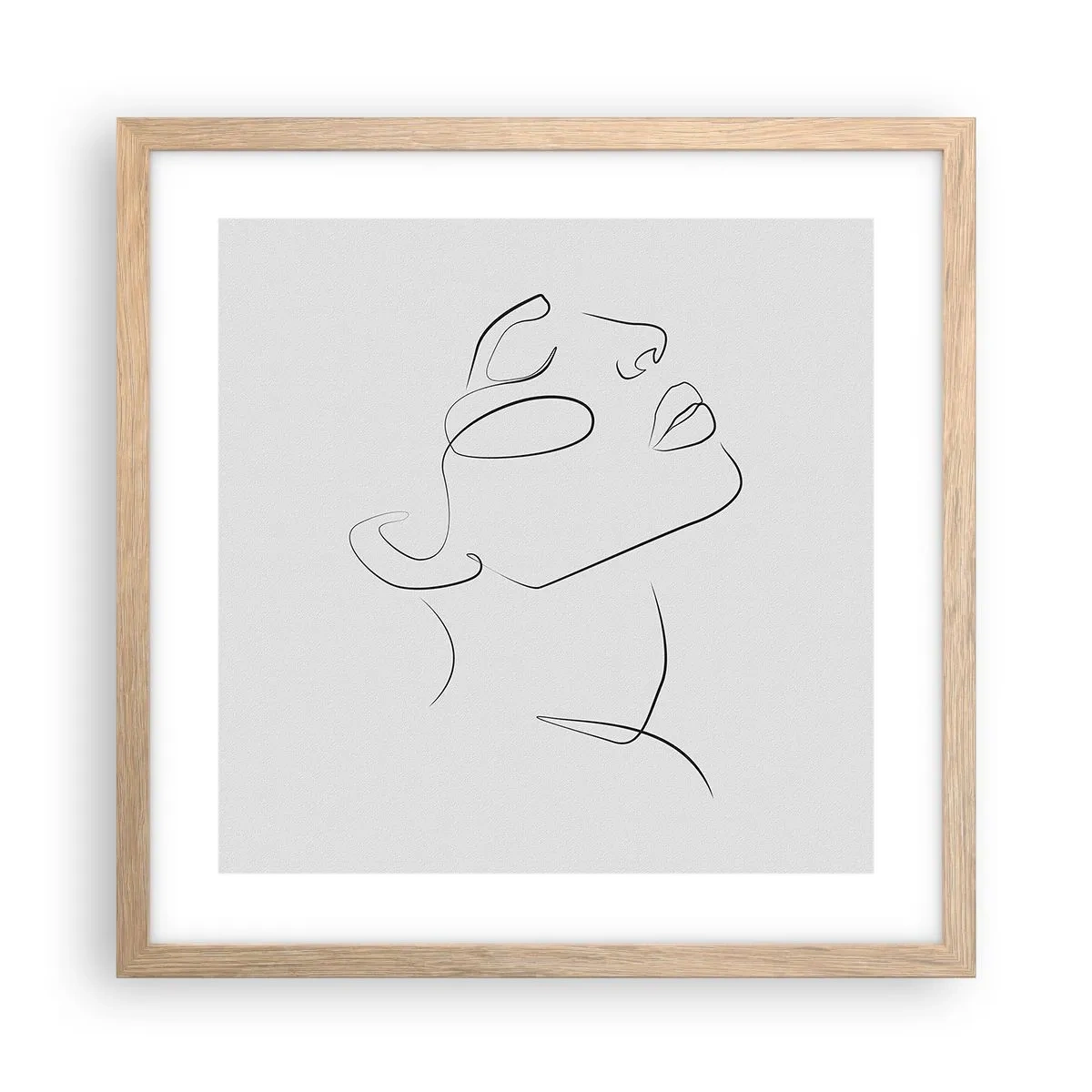 Poster in light oak frame - Meanders of a Dream - 40x40 cm