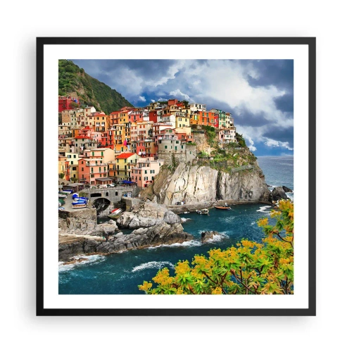 Poster in black frame - Hugging the Rocks - 60x60 cm