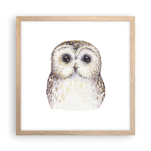 Poster in light oak frame - Look Me in the Eyes - 40x40 cm