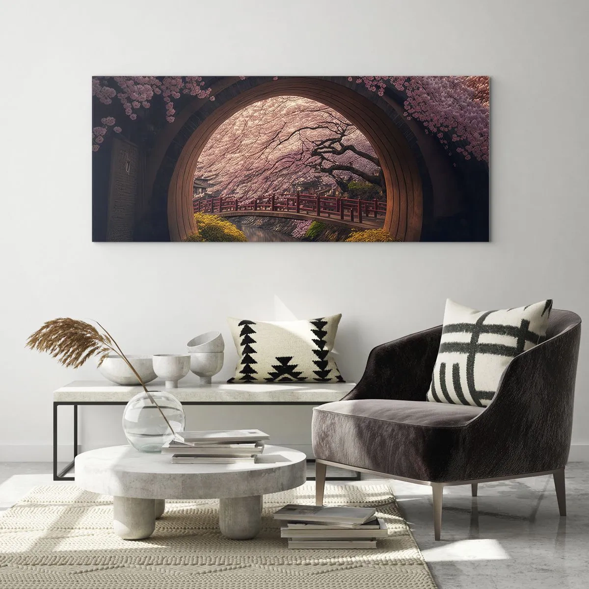 Glass picture - Japanese Spring - 140x50 cm