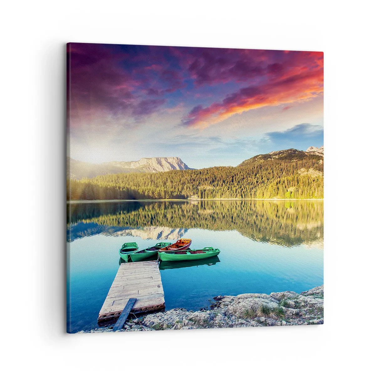 Canvas picture - By Water Smooth as a Mirror - 50x50 cm