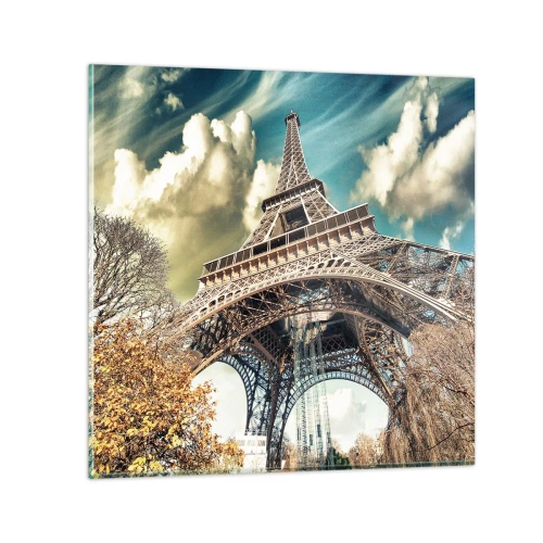 Glass picture - And in Autumn in Paris… - 60x60 cm