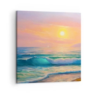 Canvas picture - Turquoise Song of the Waves - 50x50 cm