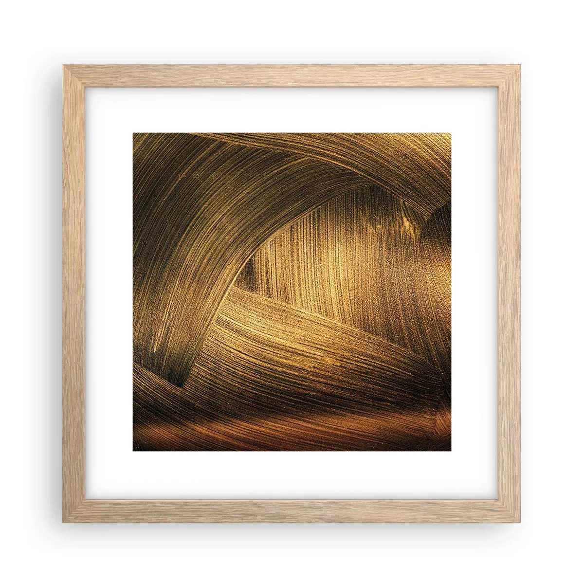Poster in light oak frame - In a Golden Labirynth - 30x30 cm