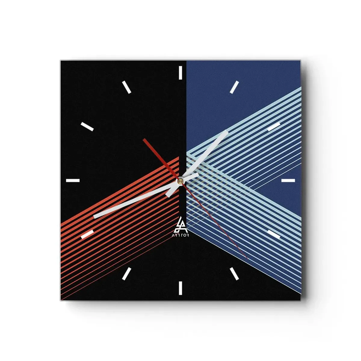 Wall clock - Clock on glass - Simple Story - 40x40 cm