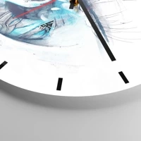 Clock face with lines