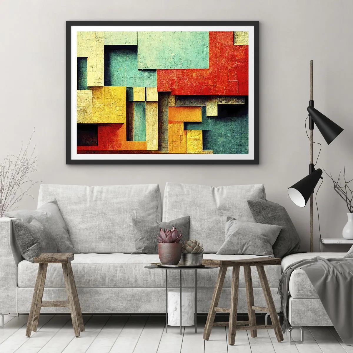 Poster in black frame - Festival of Right Angles - 50x40 cm
